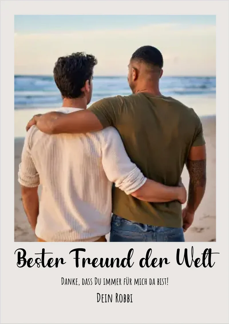 Beste Freunde Fotoposter Geschenk mit eigenem Bild - perfektes Geburtstagsgeschenk