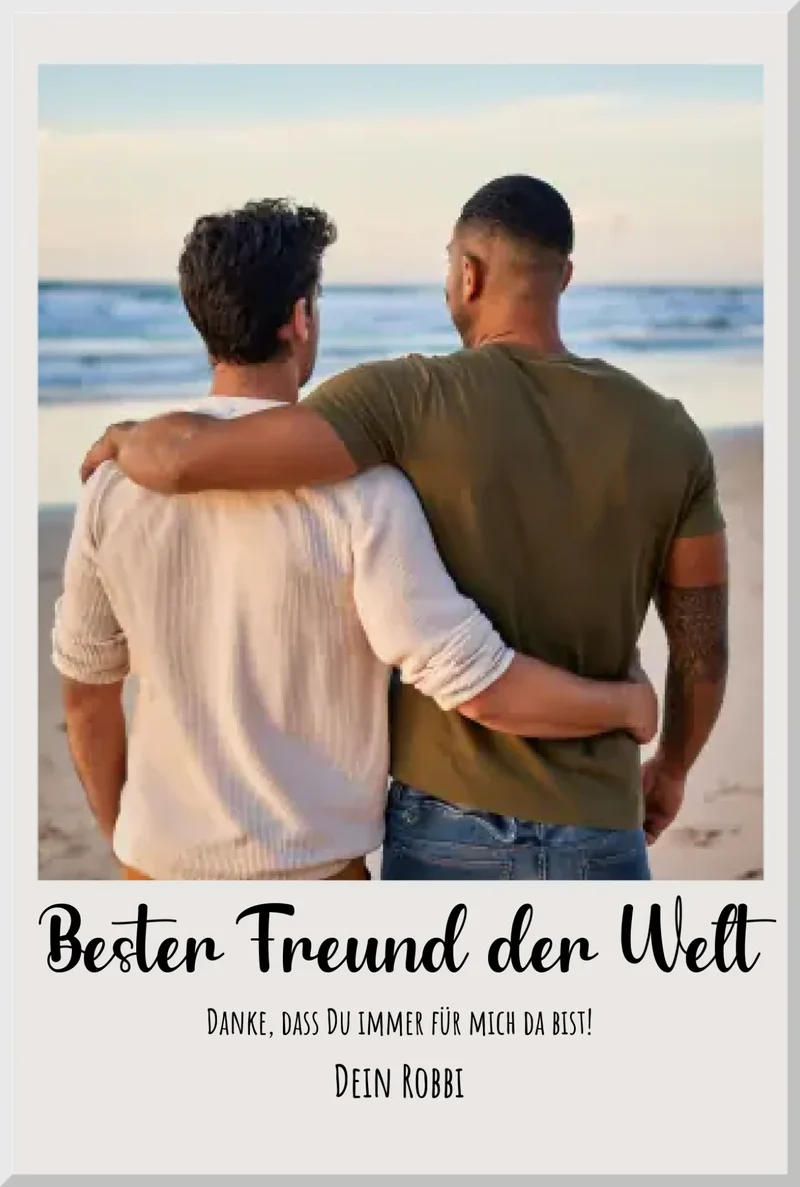 Beste Freunde Fotoposter Geschenk mit eigenem Bild - perfektes Geburtstagsgeschenk