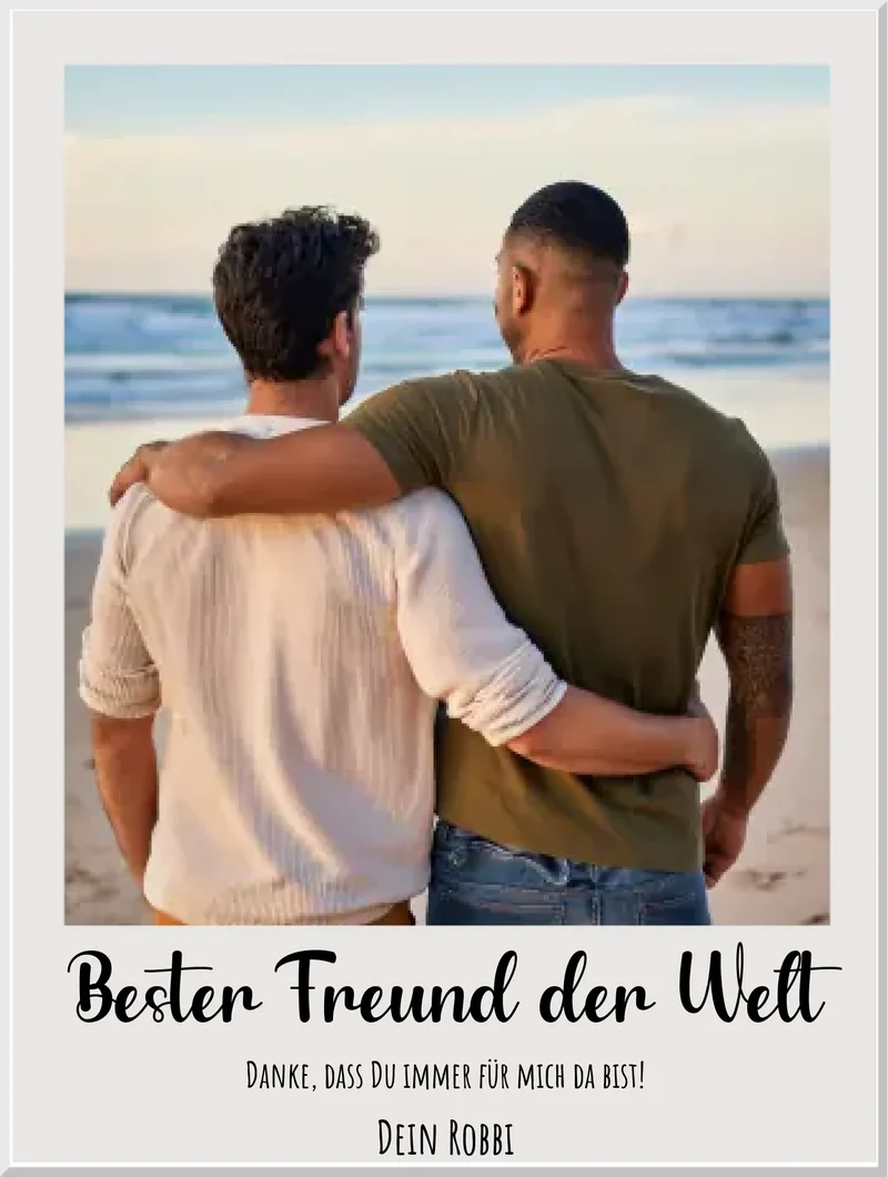 Beste Freunde Fotoposter Geschenk mit eigenem Bild - perfektes Geburtstagsgeschenk