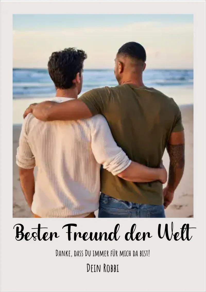 Beste Freunde Fotoposter Geschenk mit eigenem Bild - perfektes Geburtstagsgeschenk