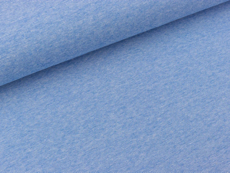 Reststück 12cm - Bio Single-Jersey SOMMER MÉLANGE bluette-meringa by Hamburger Liebe
