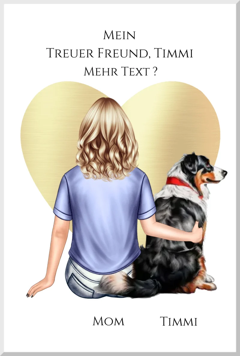 Personalisiertes Poster Hundebesitzer – Geschenk für Männer & Jungen mit Hund | Geburtstag & Weihnachtsgeschenk