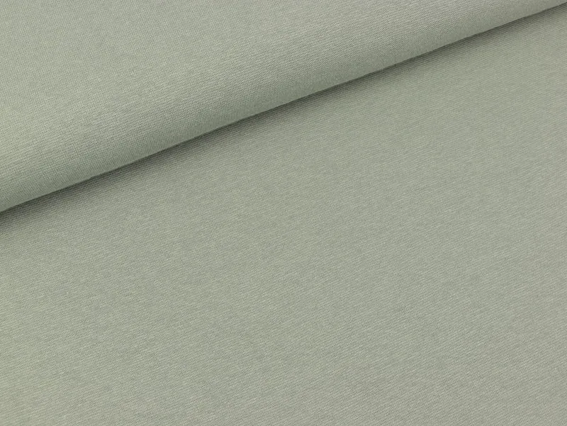 Reststück 35cm - Glatte Bündchenware uni mausegrau extrabreit