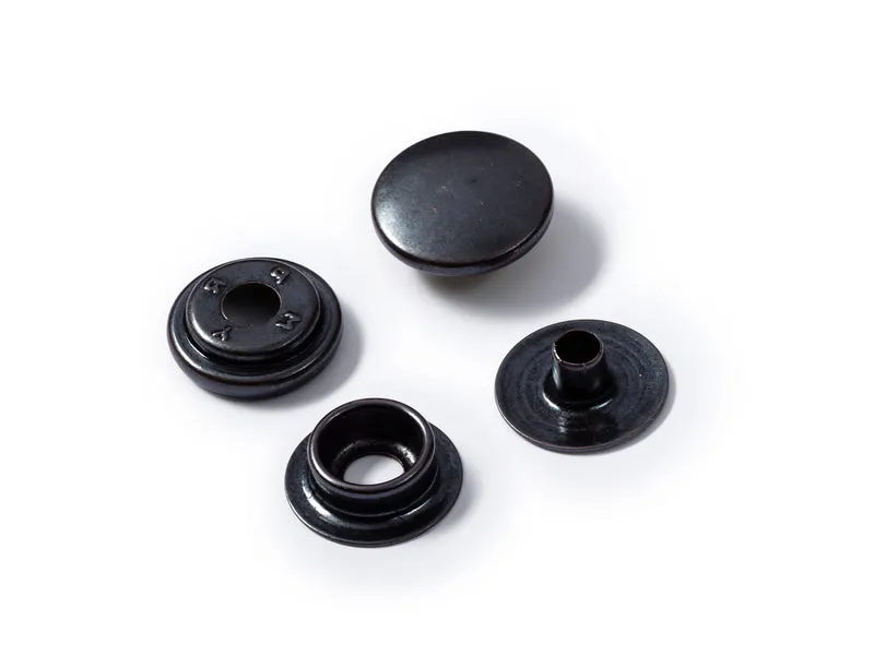 Prym 390230 Nähfrei Druckknöpfe Sport und Camping 15mm schwarz oxidiert Nachfüllpackung - 10 Stück