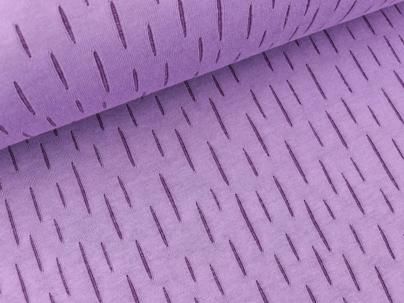 Hamburger Liebe Doubleface Jacquard Jersey Pretty & Pure Dashed glicine-viola