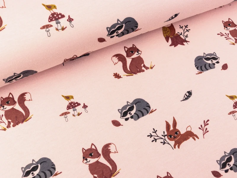 Happy Fleece Forrest Life Waldtiere auf Poudre