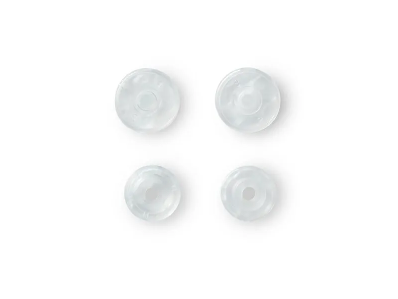 Prym 393199 Nähfrei Druckknöpfe Color Snaps rund 12,4 mm transparent glänzend - 30 Stück