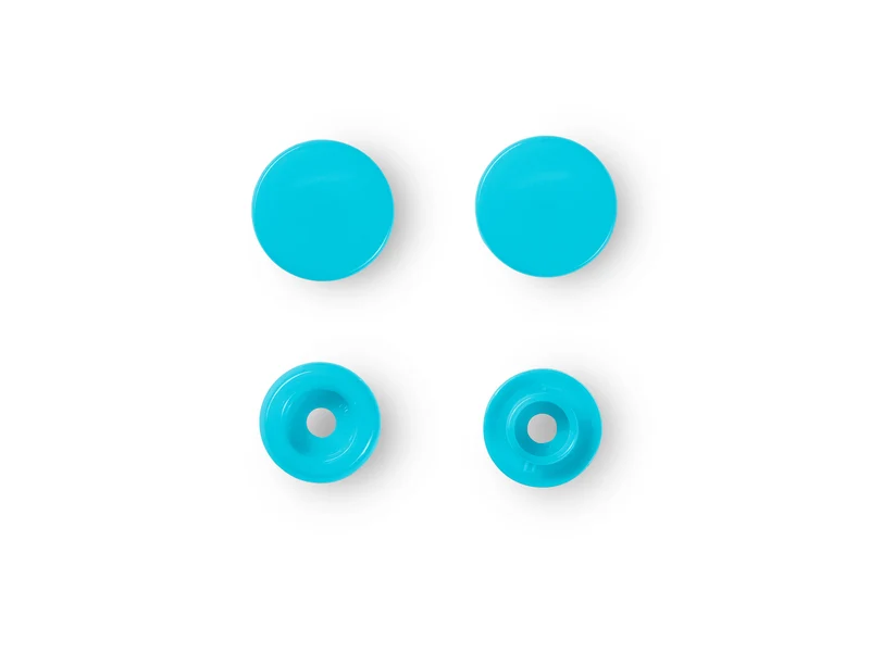 Prym 393146 Nähfrei Druckknöpfe Color Snaps rund 12,4 mm türkis - 30 Stück