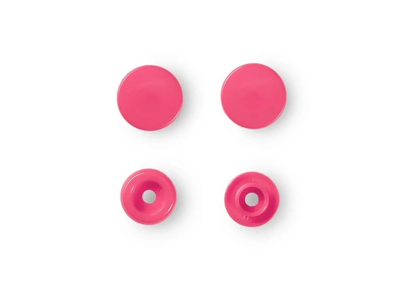 Prym 393133 Nähfrei Druckknöpfe Color Snaps rund 12,4 mm himbeer - 30 Stück