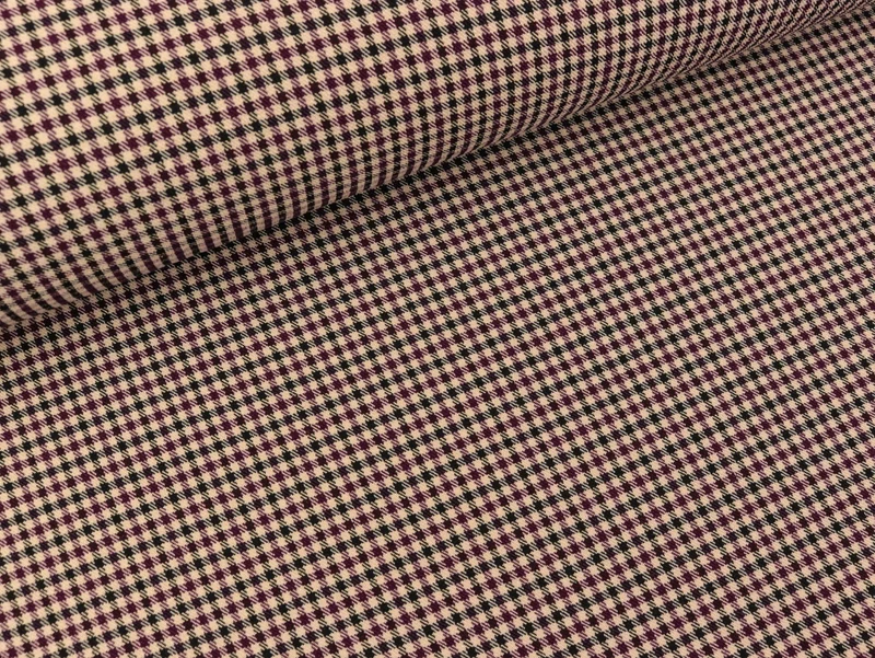 Bengaline Jacquard Mini Check Candy purple-schwarz-sand
