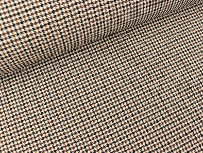 Bengaline Jacquard Mini Check Candy braun-schwarz-sand