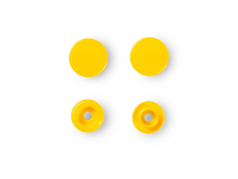 Prym 393110 Nähfrei Druckknöpfe Color Snaps rund 12,4 mm gelb - 30 Stück
