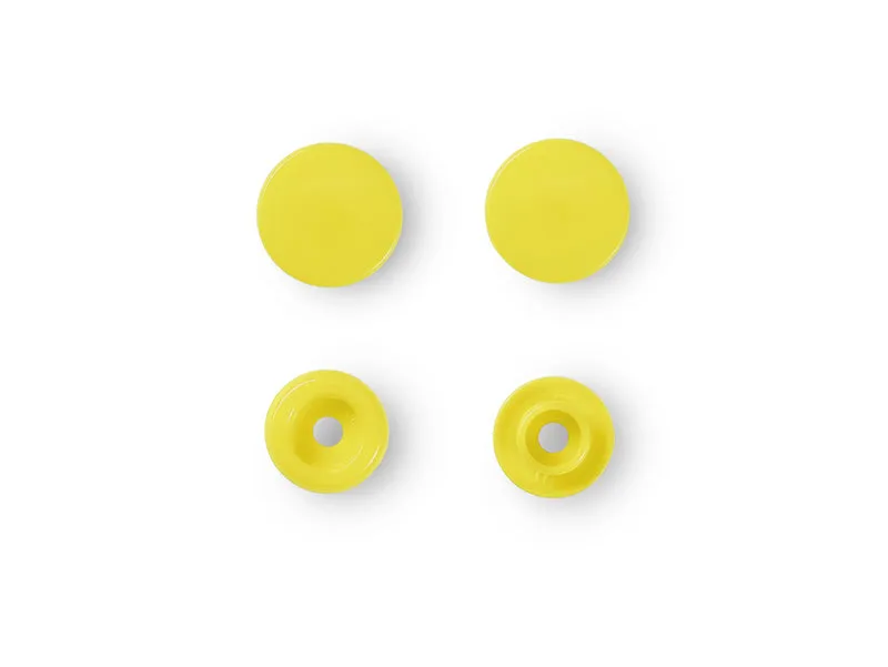 Prym 393107 Nähfrei Druckknöpfe Color Snaps rund 12,4 mm hellgelb - 30 Stück