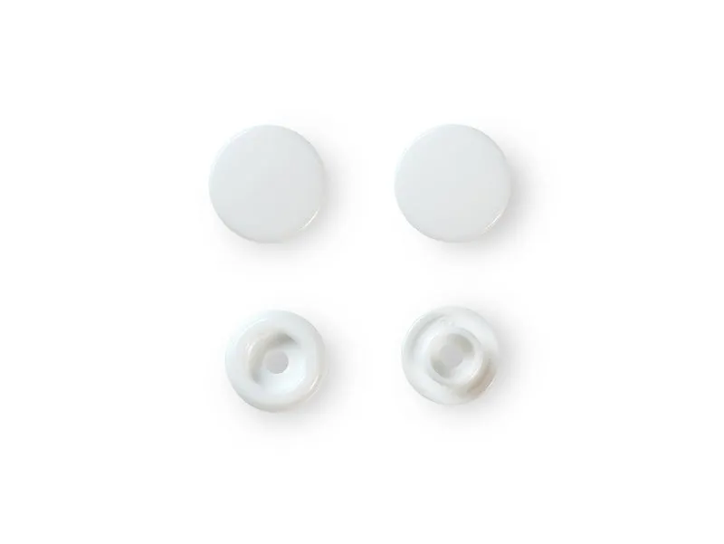 Prym 393103 Nähfrei Druckknöpfe Color Snaps rund 12,4 mm weiß - 30 Stück