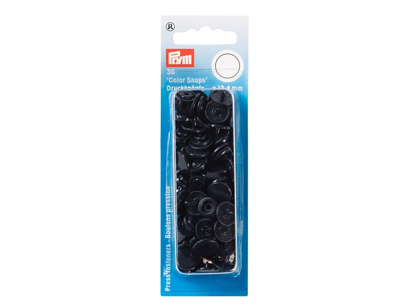 Prym 393102 Nähfrei Druckknöpfe Color Snaps rund 12,4 mm marine - 30 Stück