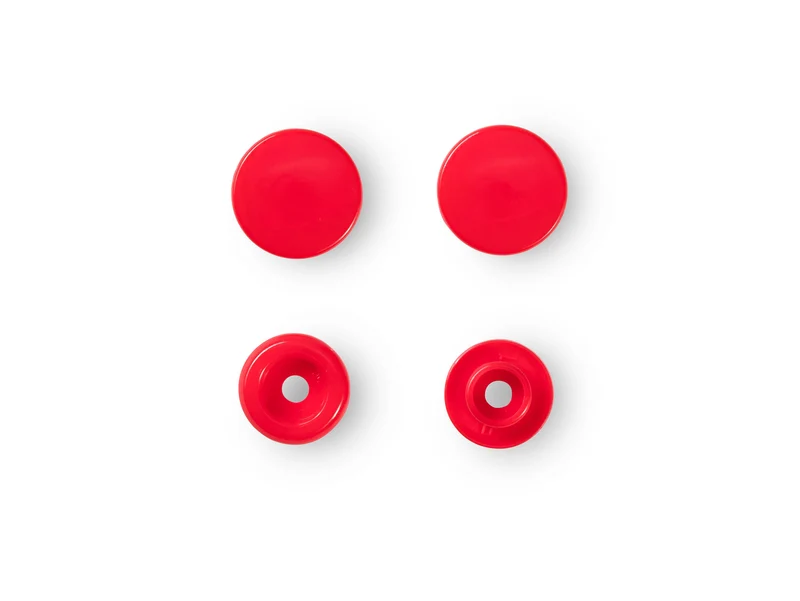 Prym 393101 Nähfrei Druckknöpfe Color Snaps rund 12,4 mm hellrot - 30 Stück