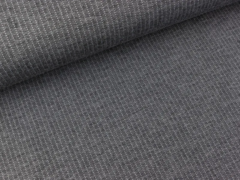 Punta di Roma Nylon Jersey Small Pin Stripes grey meliert-weiß