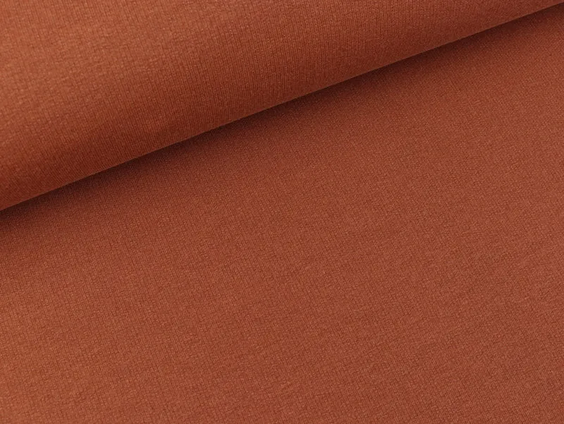 French Terry Vintage Look ziegelrot-altrosa