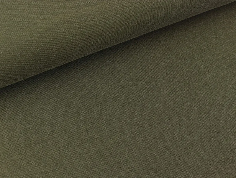 French Terry Vintage Look forest green-helles oliv