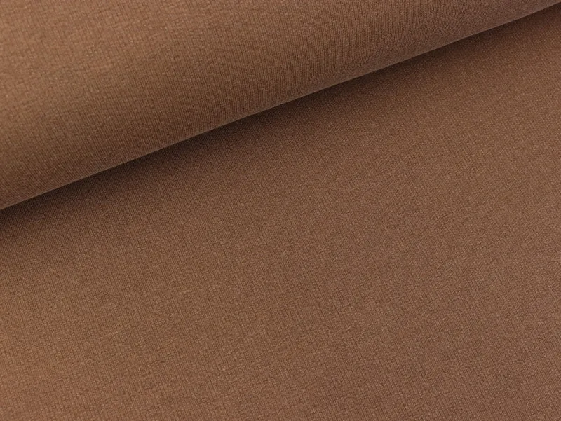 French Terry Vintage Look cognac-beige