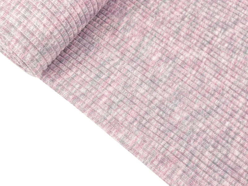 Heavy Bündchen gerippt Bamboo Zafia old pink meliert Schlauchware