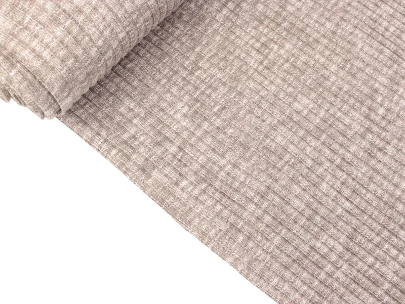 Heavy Bündchen gerippt Bamboo Zafia brown meliert Schlauchware