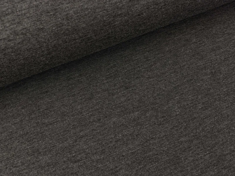 Heavy Punta di Roma Brushed Jersey dark grey meliert