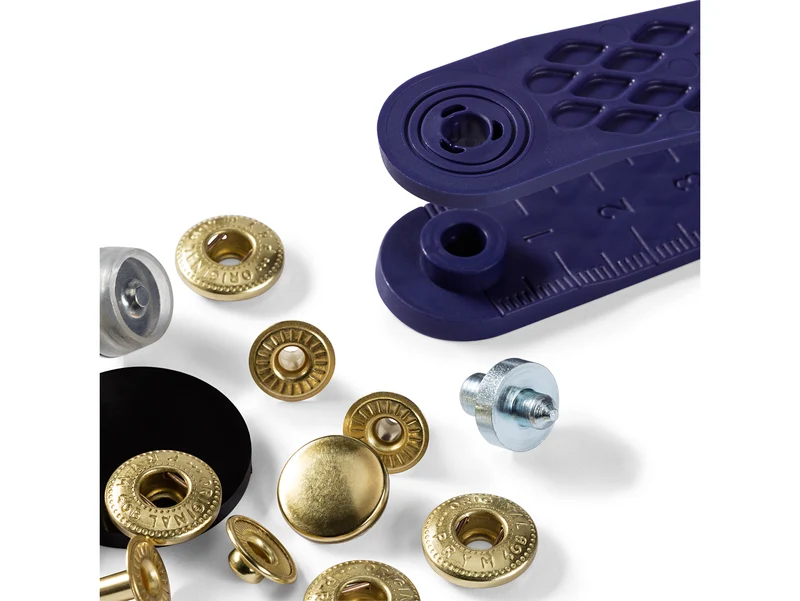 Prym 390332 Nähfrei Druckknöpfe Anorak gold 12mm - 10 Stück