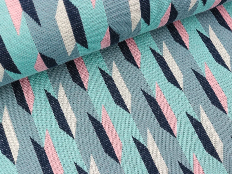 Hamburger Liebe 5 Farb-Jacquardjersey Travel the World Hunting Season garda-celeste-winterweiß-rose-blue navy