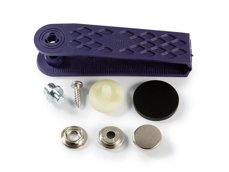 Prym 390211 Nähfrei Druckknöpfe Yacht & Caravan anschraubbar silber 15mm - 10 Stück