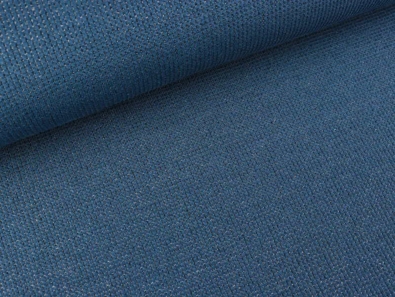 Doubleface Strickstoff Drogon Mouliné jeansblau-hellgrau meliert