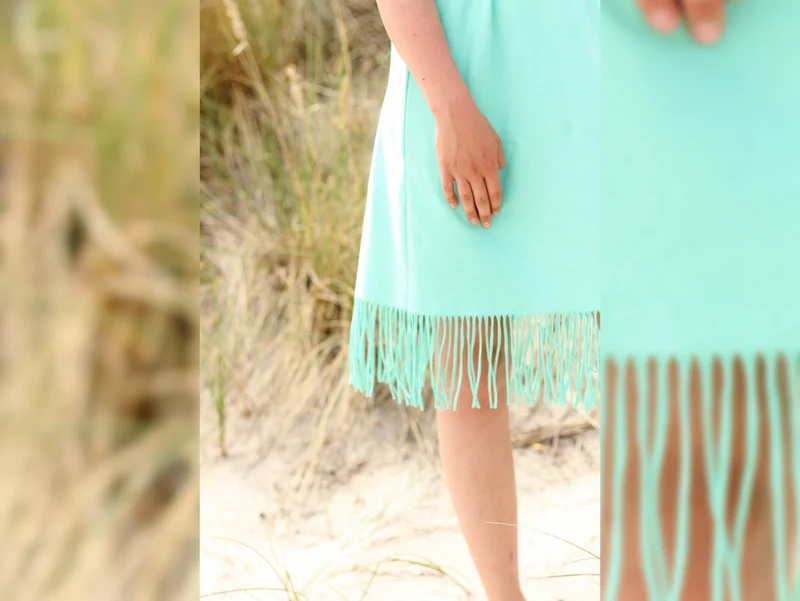 Hamburger Liebe Fringe Me Cotton Solid Colour verdino uni