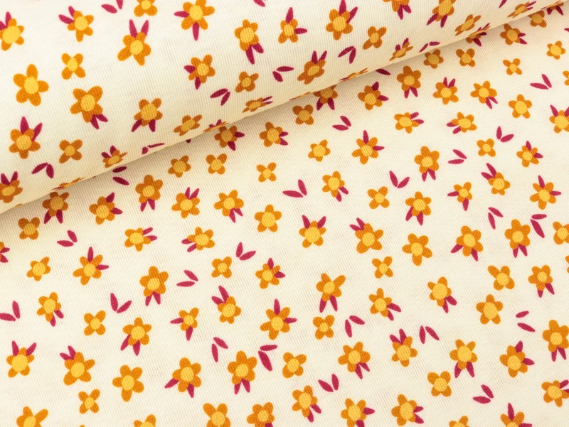 Hamburger Liebe Baumwoll Feinripp Kids Kollektion Sally and Friends Tiny Flowers bunt auf Meringa