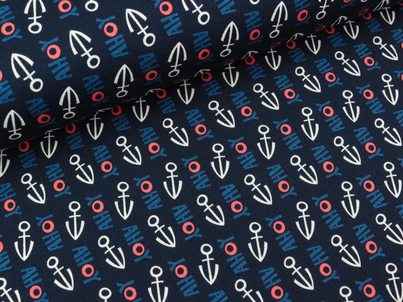 Hamburger Liebe Baumwoll Feinripp Kids Kollektion Sea Side Ahoy blue navy