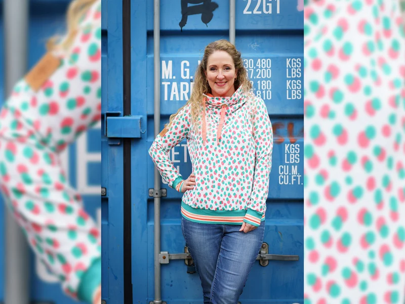 Hamburger Liebe Leichter Baumwollsweat Wonderland Sprinkles verde erba-nude auf Meringa