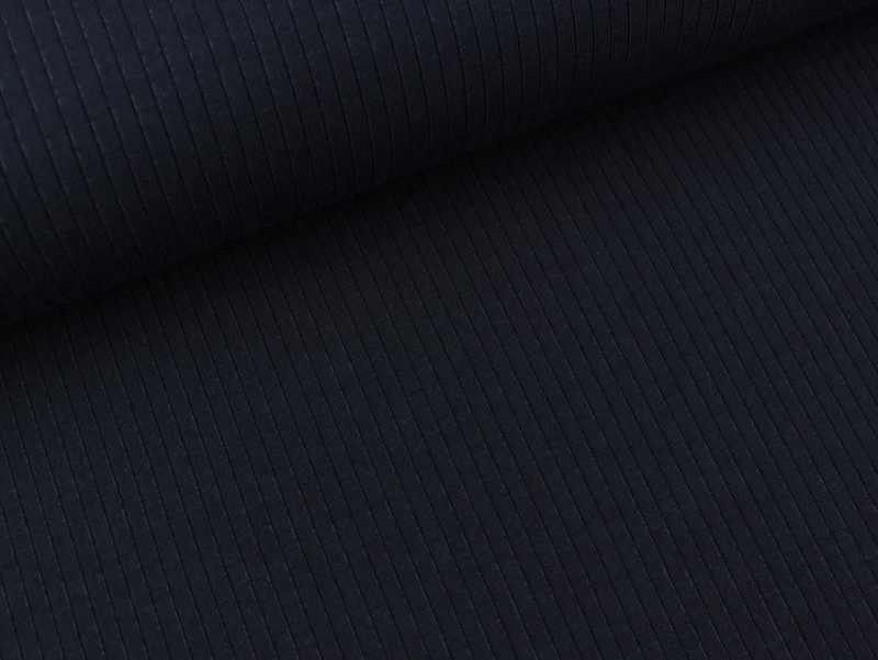 Baumwolljersey Rib Mandy navy uni
