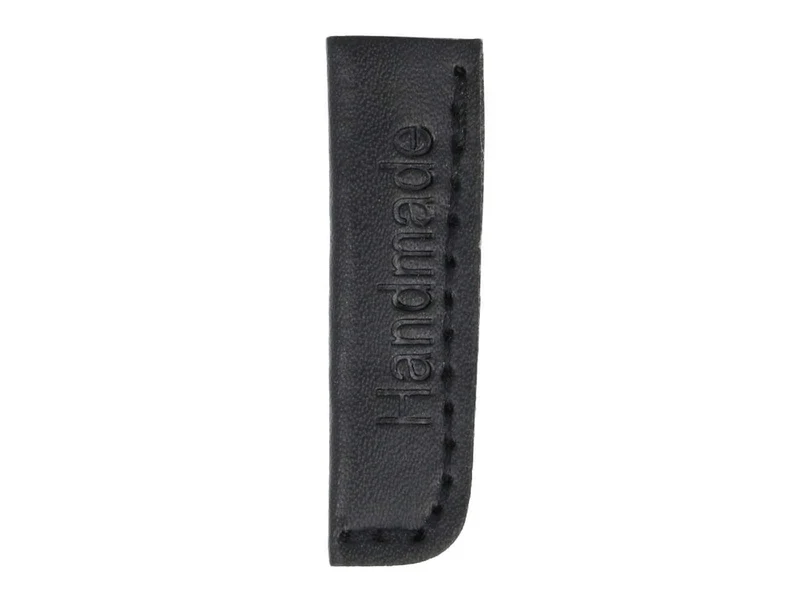 Kunstleder Kordelenden Handmade klein schwarz 1 Stück
