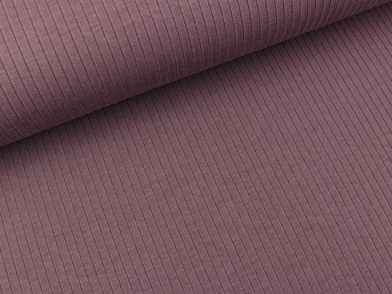 Baumwolljersey Rib Mandy mauve uni