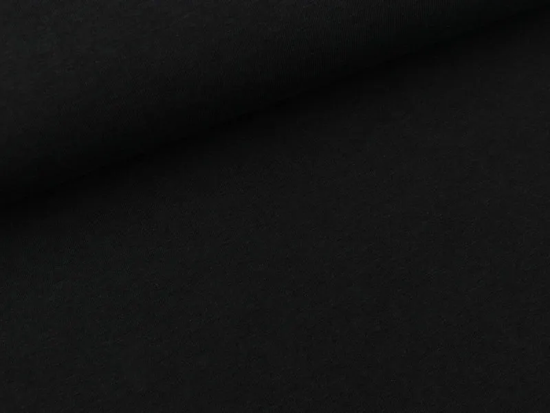 Bambus Jersey schwarz uni