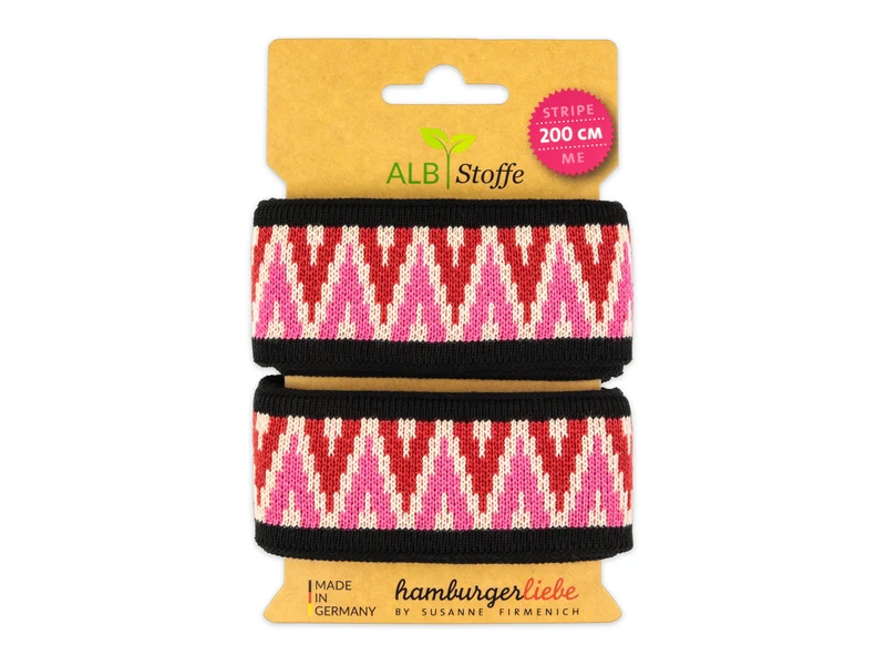 Stripe Me Icon Wonderland Band schwarz-flamme-ortensia-meringa