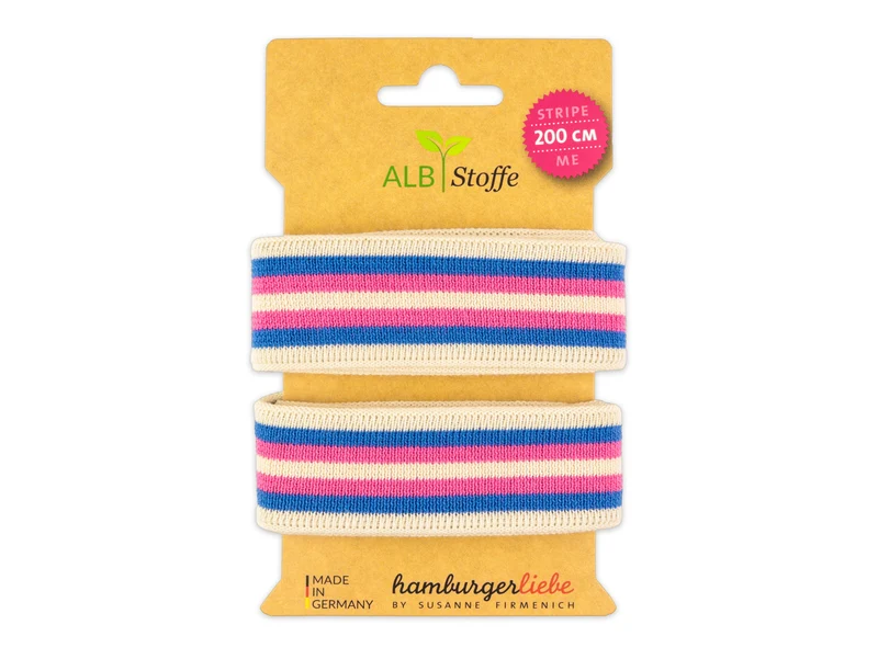 Stripe Me College Wonderland Band meringa-bluette-ortensia