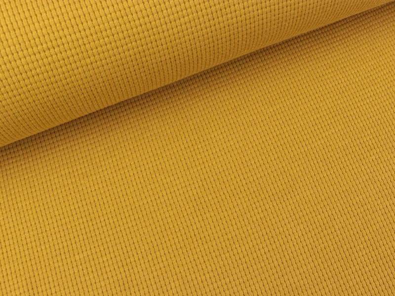 Waffeljersey Clarissa goldgelb uni