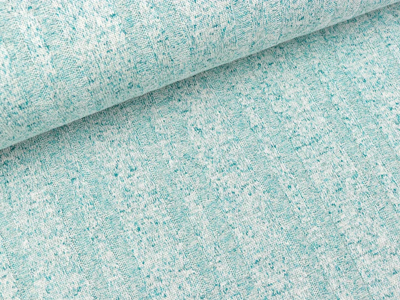 Leichter Strickstoff Melange Rib dusty green meliert