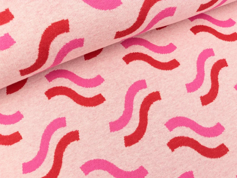 Hamburger Liebe 3 Farb-Jacquardjersey Darling Things Pasta puder-flamme-ortensia Wooltouch