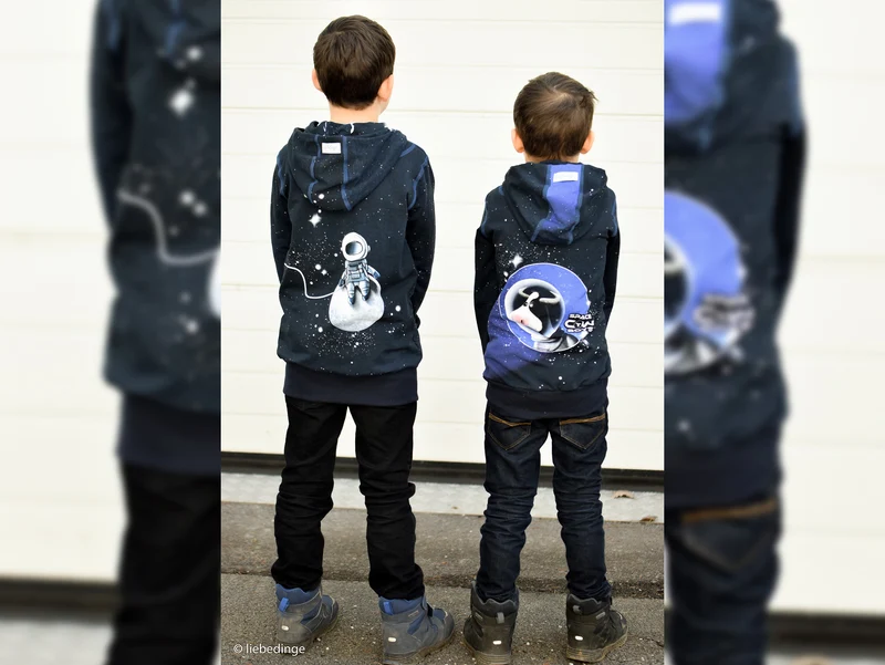 French Terry Space Cowboys by Thorsten Berger Panel 75cm