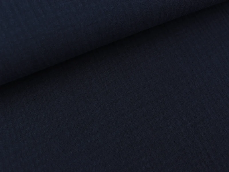 Baumwoll Musselin Double Gauze Bambino navy uni