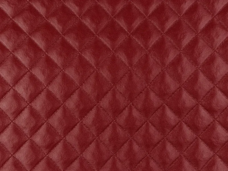 Steppkunstleder Alma burgundy uni