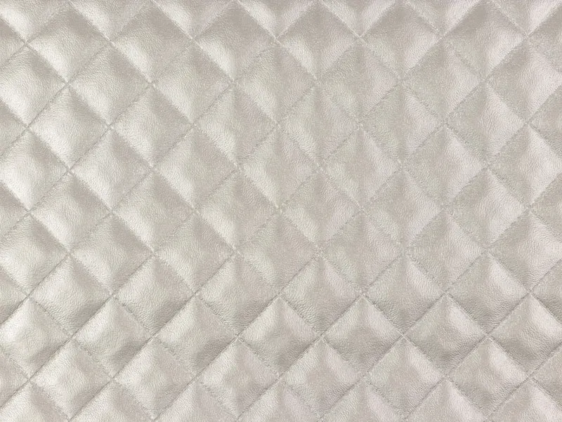 Metallic Steppkunstleder Alma silber