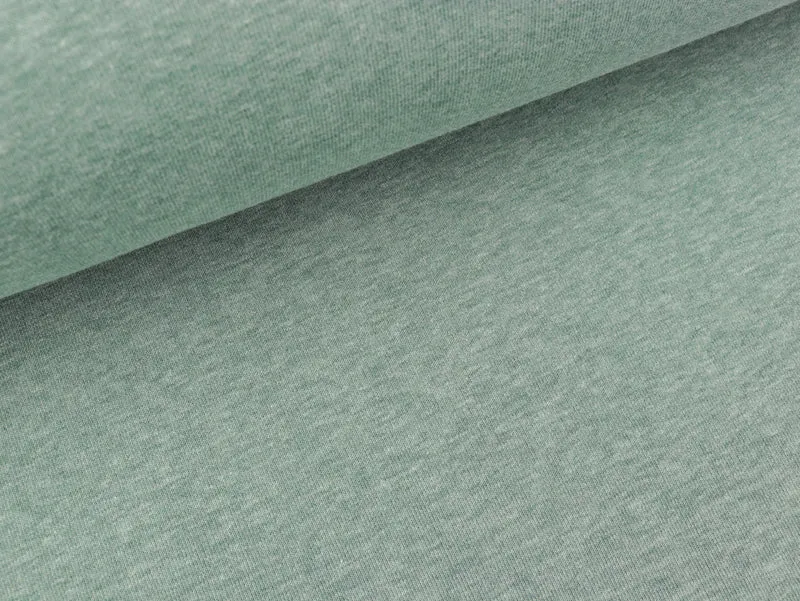 Baumwollsweat Melany dusty mint meliert