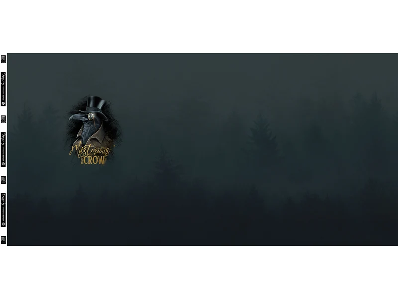 French Terry Gloomy Hills Mister Crow by Thorsten Berger Panel 80cm